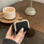 Mini Litchi Grain Coin Purse, Portable Storage Pouch for Earphones & Jewelry, Small Women's Coin Bag