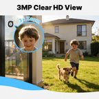 MOES Tuya WiFi Smart 3MP Window Camera For Glass Surface Full Color Night Vision Home Security Surveillance Motion Detection