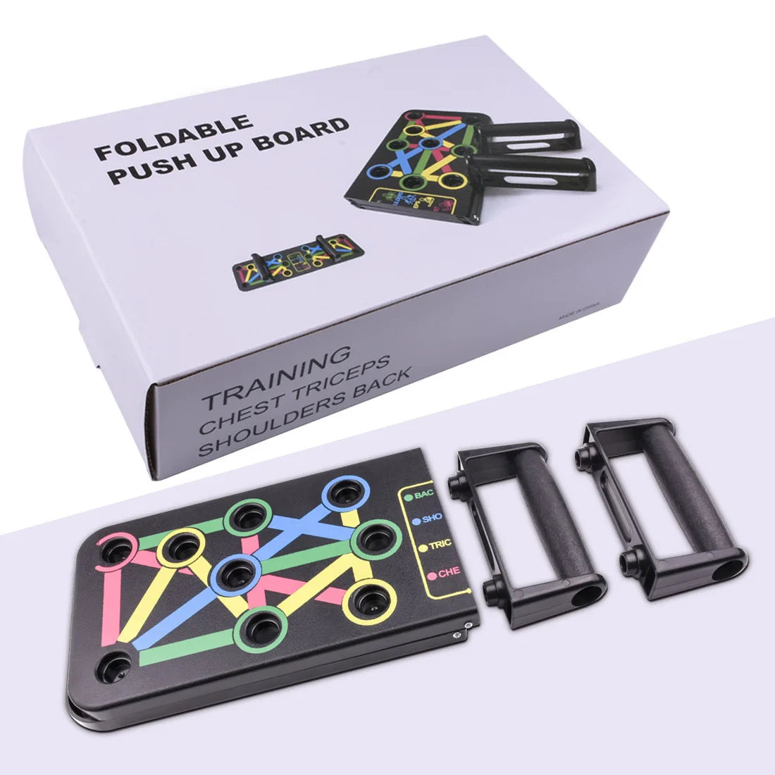 Portable Multifunctional Push-up Board Set With Handles Foldable Fitness Equipment For Chest Abdomen Arms And Back Training