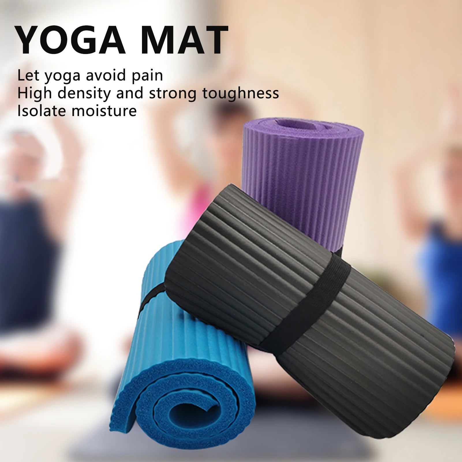 Mini Premium Yoga Mat Shock Absorption Soft Pilates Exercise Mat for Home Yoga Pilates Stretching 60*25*1.5cm Secondary image