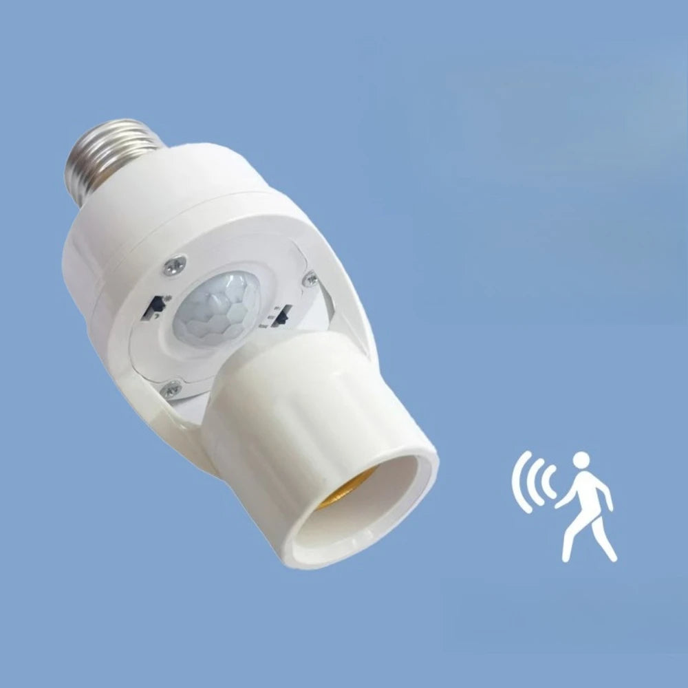 Motion Sensor Light Socket Smart Screw in Light Bulb Outlet for E27 Motion Activated Bulb Holder Adapter Automatic Control Main image