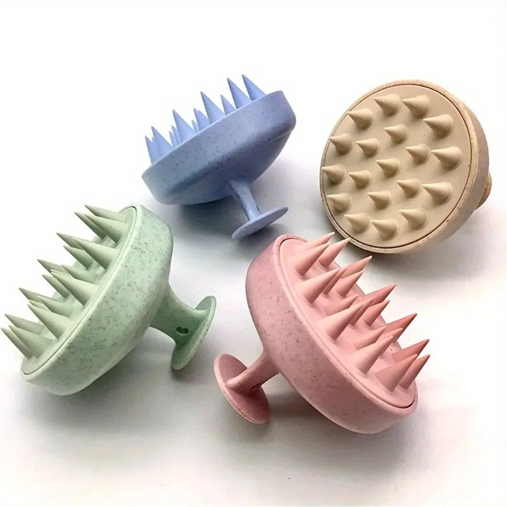 1pc Silicone Shampoo Brush Body Massage Brush Bath Shower Brush Salon Hairdressing Tool Scalp Massage Comb Hair Washing Comb Main image