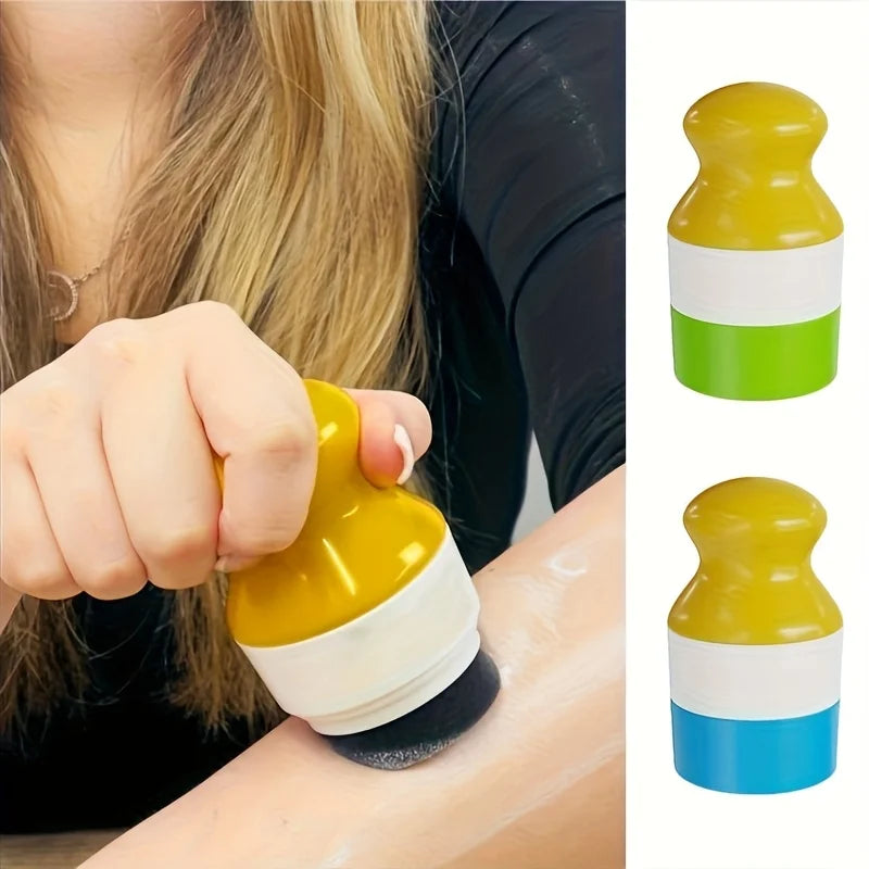 Refillable Sunscreen Dispenser & Roller Applicator - Twistup Container Leak-Proof Dual Compartment Design for Travel Daily Use Secondary image