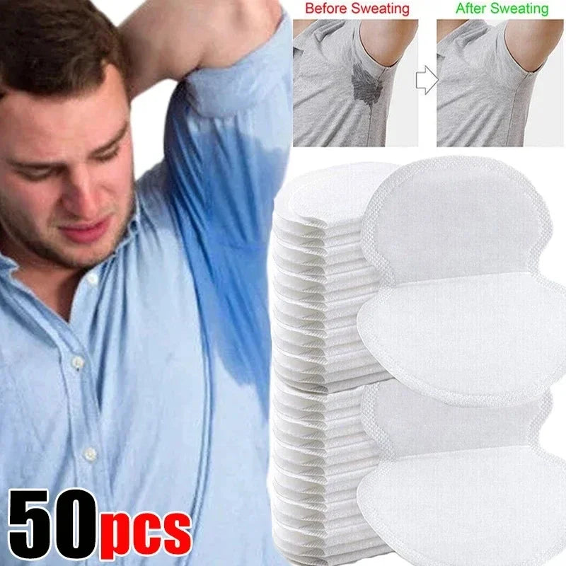 10/20/40/50pcs Unisex Sweat Pads Summer Deodorants Underarm Anti Perspiration Sweat Pads Disposable Absorb Sweat Shield Pad