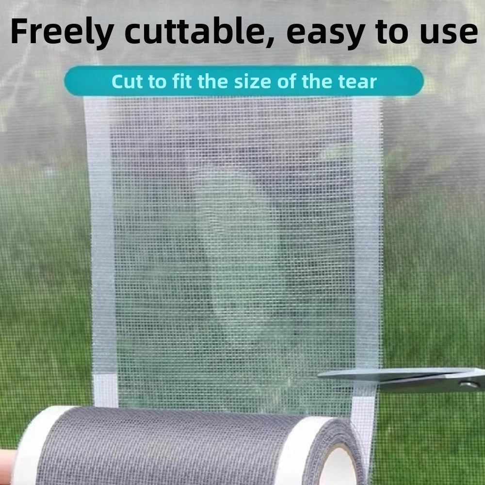 Waterproof Window Screen Repair Tape Insect Proof Strong Adsorption Force Anti-mosquito Mesh Free-form Cutting Self-Adhesive