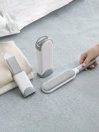 Hair Remover No-Rinse Double-Sided Brush Reusable Self-Cleaning Base,Manual hair cleaning For Furniture, Clothes And Carpets
