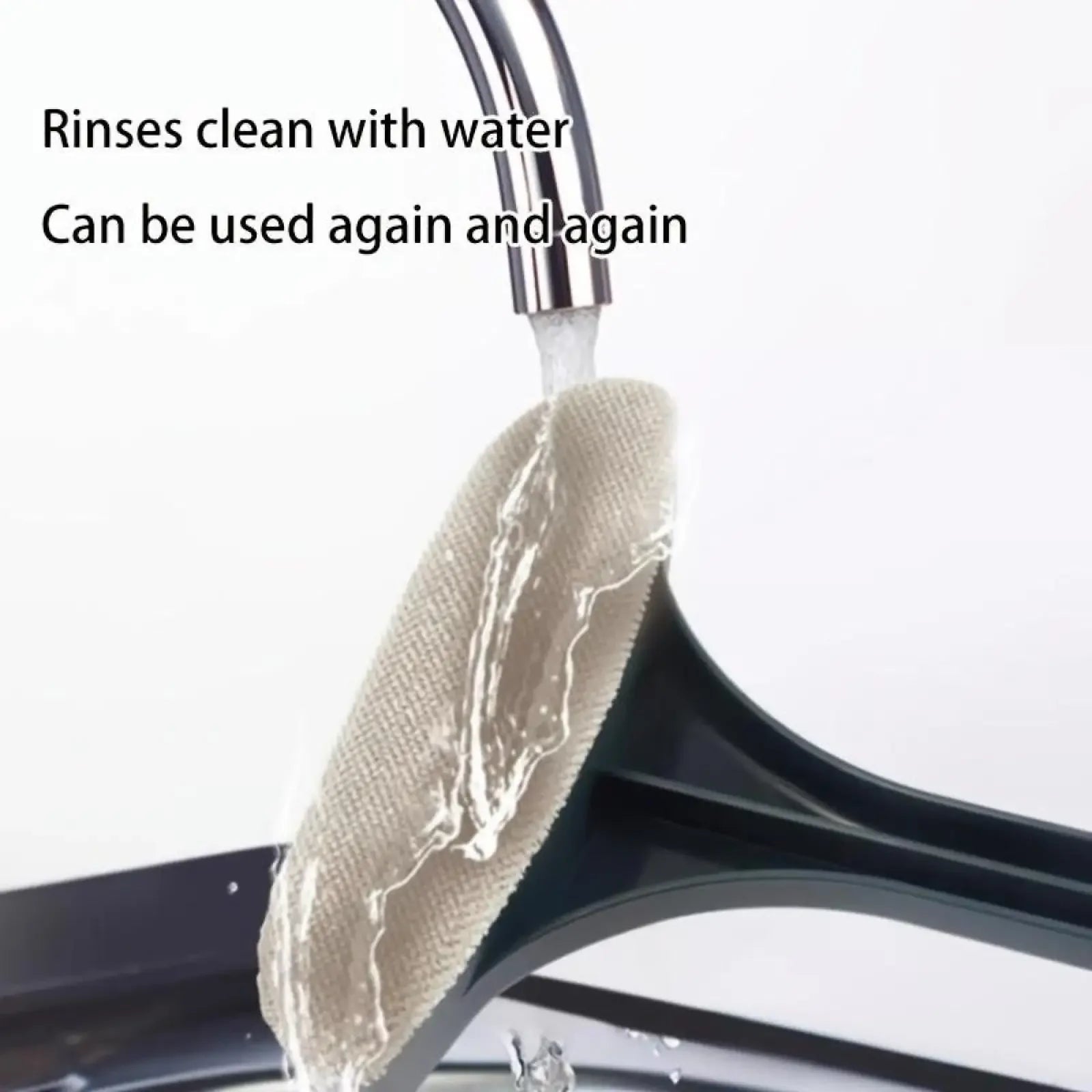 Household cleaning tools, window cleaning brush, cleaning supplies, 2-in-1 double-sided window screen cleaning brush and glass scraper with scraper, long handle, wet and dry use.
