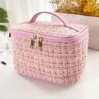 2026 New Women's Bag Knitted Style Makeup Bag Portable Portable Portable Makeup Bag Fashionable Large Storage Bag BX100
