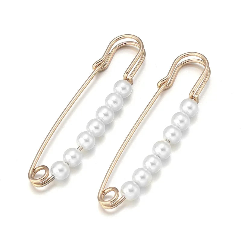 2pcs Brooch Anti-exposure Waistband Fixing Buckle Anti-pearl Safety Pin Multifunction Brooches for Women Waist Buckle