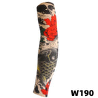 1 tattoo covered sleeve, flower arm sleeve, tattoo for men and women, summer outdoor cycling, driving, sun protection, arm sleev