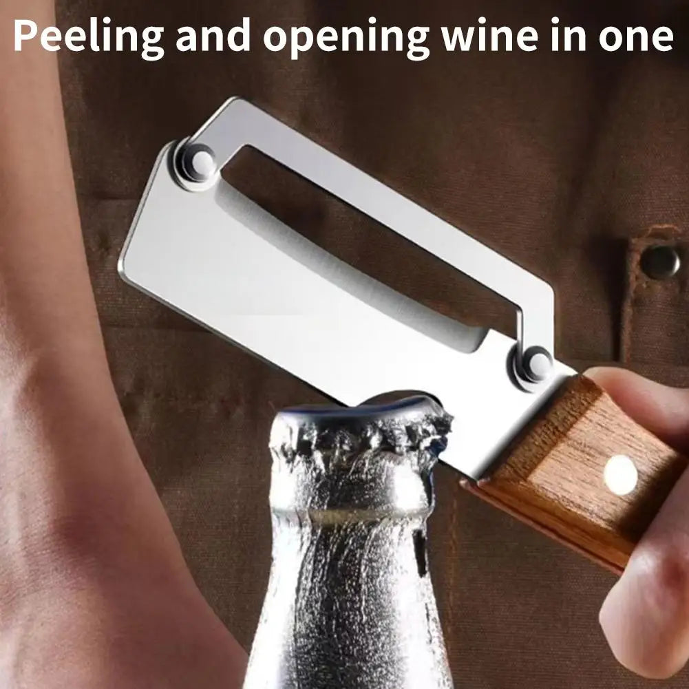 2026 Wooden Multi Functional Vegetable Peeler With Ergonomic Handle For Peeling And Slicing Fruits And Vegetables Durable Smooth Secondary image