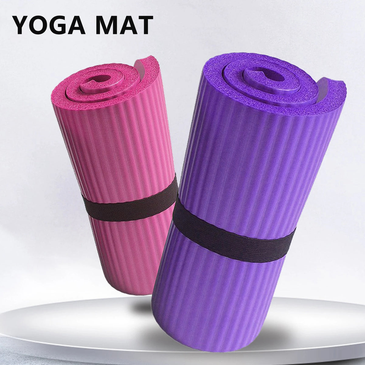 Mini Premium Yoga Mat Shock Absorption Soft Pilates Exercise Mat for Home Yoga Pilates Stretching 60*25*1.5cm Main image