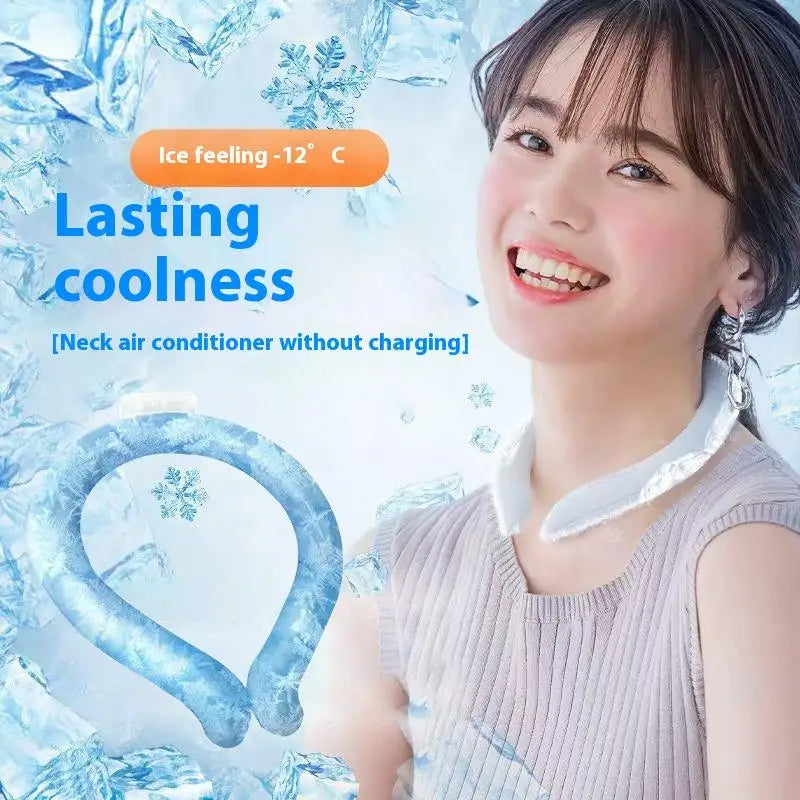 Summer 1PC Neck Cooling Tube Wraps Ice Ring Neck Cooler Reusable Cooling Tool For Outdoor Camping Hiking Cycling Running Fishing