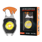 COB keychain work light multifunctional cigarette lighter charging portable camping LED strong light mini camping light
