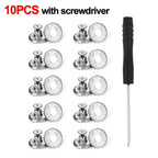 10Pcs Metal Jeans Buttons 17mm Replacement No-Sewing Screw Button Repair Kit Nailless Removable Jean Buckles Clothing Pants Pins