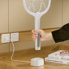 Mosquito Killer Lamp USB Rechargeable Electric Mosquito Net Fly Swatter with UV Light Base Charge Protect Baby in Summer