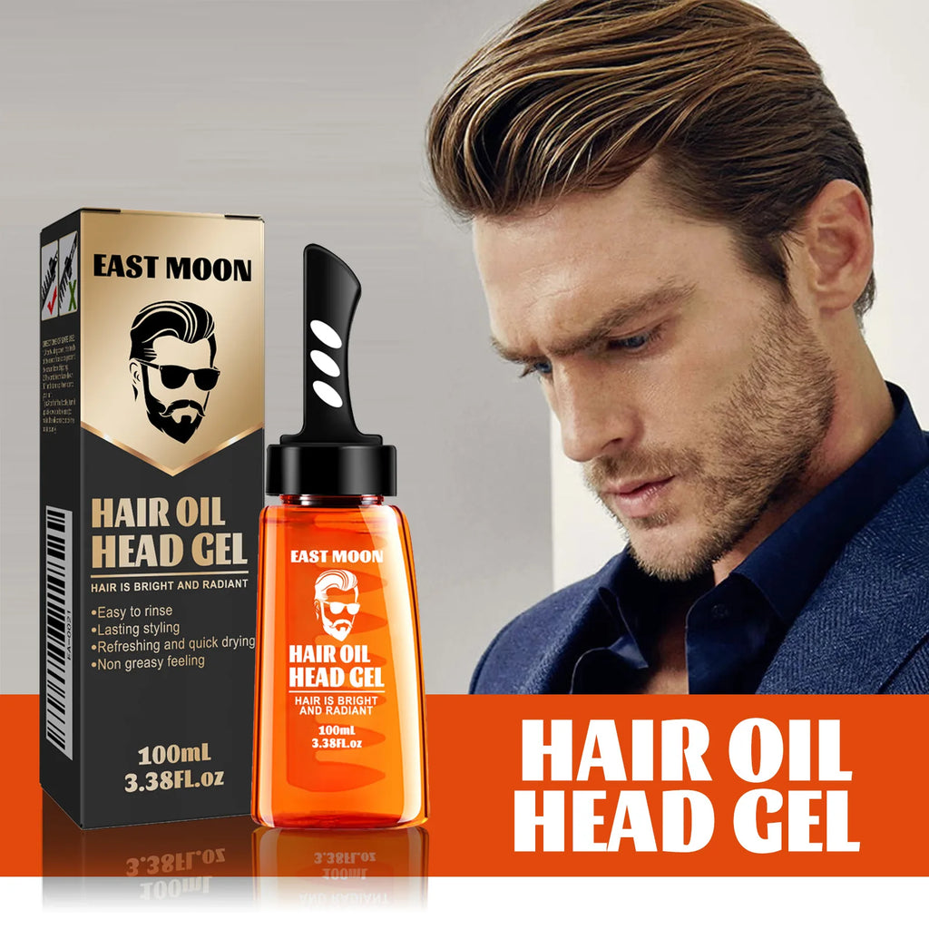 2 In 1 Men Hair Styling Wax Strong Hold Natural Look Reduce Frizz Add Shine Nourish Hair Root Men Hair Gel With Wide Tooth Comb