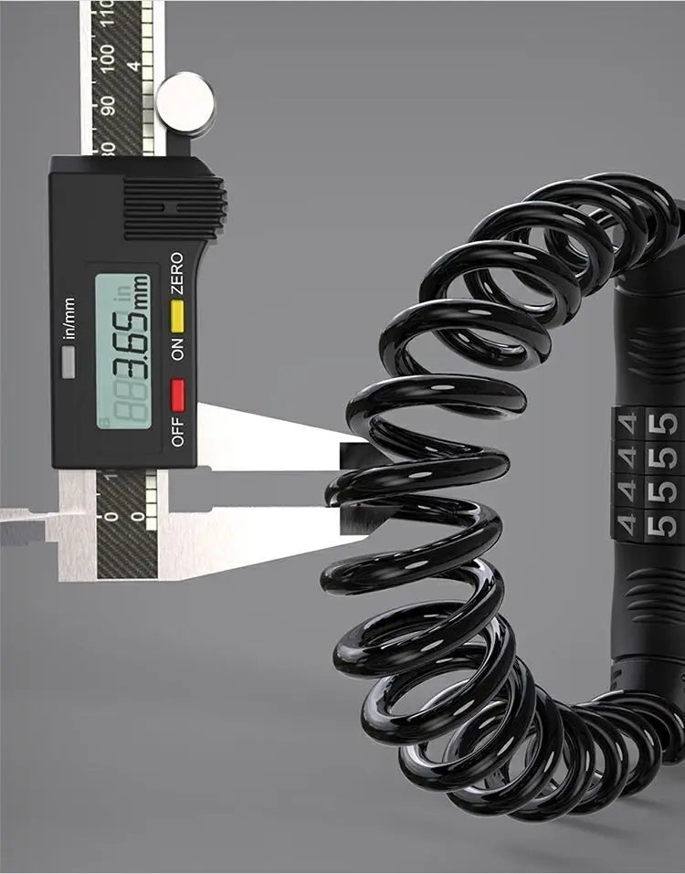 Anti-Theft 4-Digit Combination Lock Steel Cable Chain Bicycle Security Accessory with Password Protection Bike Safety