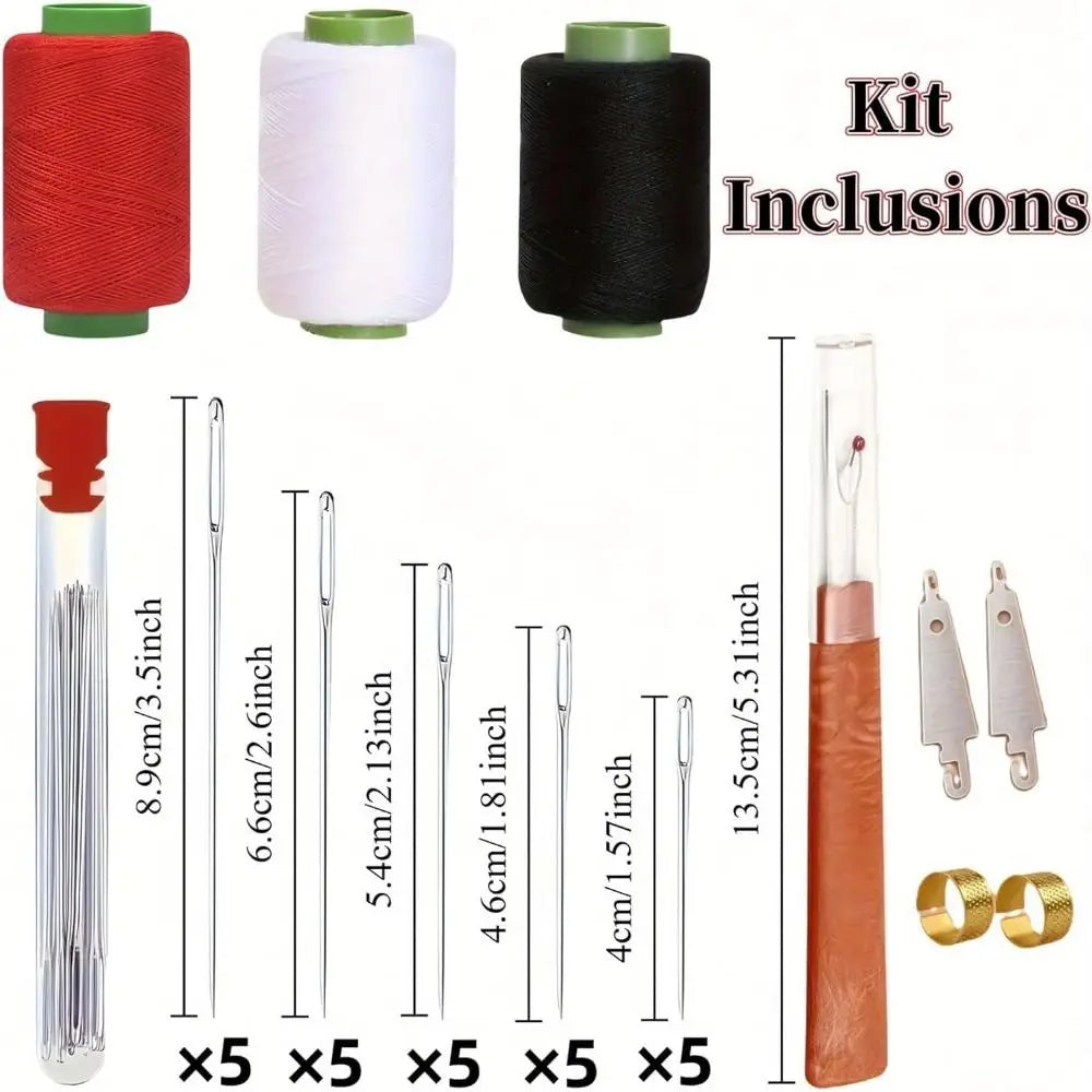 34PCS Sewing Tool Set Needles Thread Hand Repair Tools Multi-Purpose Needle and Thread Kit Household DIY Apparel Sewing Supplies