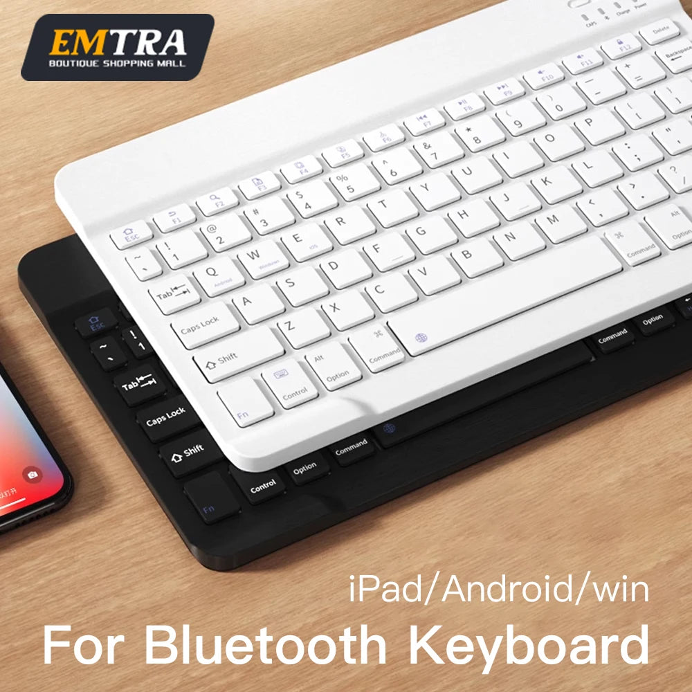EMTRA Bluetooth Wireless Keyboard Portable Keyboard for Ipad Laptop Tablet Rechargeable Gaming Keyboard for Android IOS Windows Main image