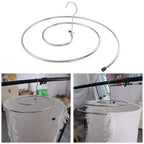 Stainless Steel Quilt Sheet Hanger Rotating Round Spirals Drying Rack Multi-function Save Space Spirals Clothes Pole