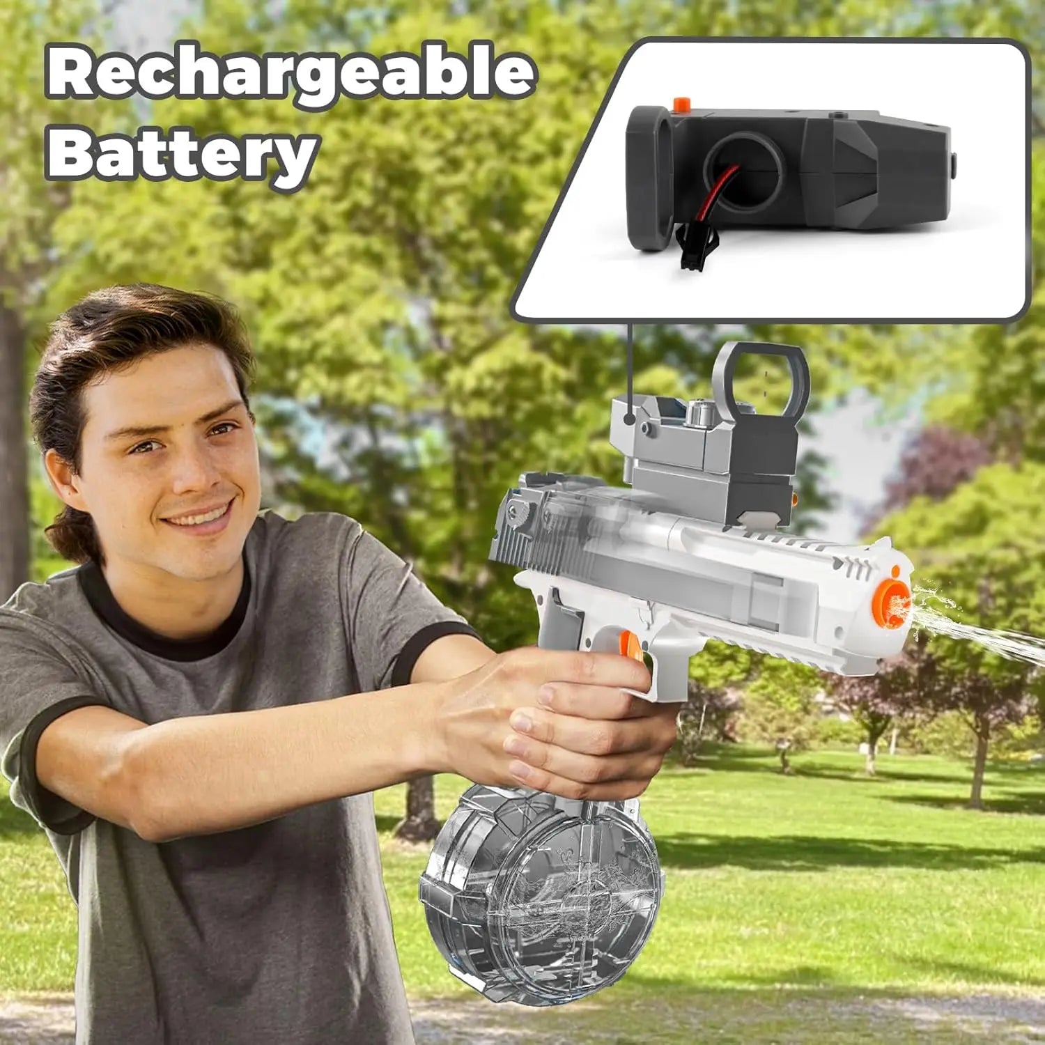 Children's electric water gun toys, men's and women's automatic water guns, water guns for summer swimming pools,  beaches