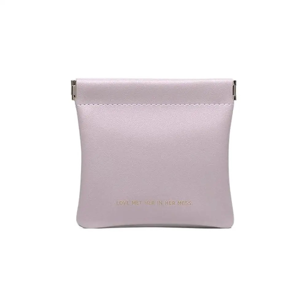 Bullet Storage Bag with Automatic Closure, Wired Headphone Storage Bag, PU Coin Purse, Mini Portable Lipstick and Makeup Bag