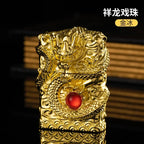 Dragon Lighter Grinding Wheel Flint Smoking Accessories Threedimensional Relief Retro Torch Men Gift Cigarette Lighters