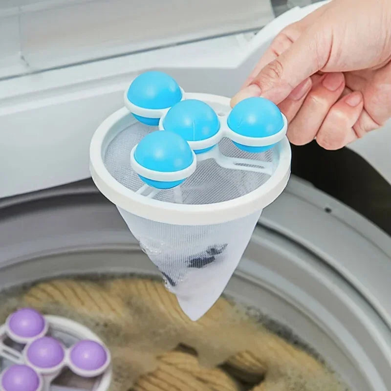 Pet Hair Remover Washing Machine Floating Lint Filter Bag Reusable Laundry Ball Clothes Hair Cleaning Tools Cat Hair Catcher