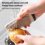 1Pcs Multifunctional Fruit Vegetable Brush Food-grade Double Side Pet Bath Brush Silicone Peeler Scraper Potato Carrot Cleaner
