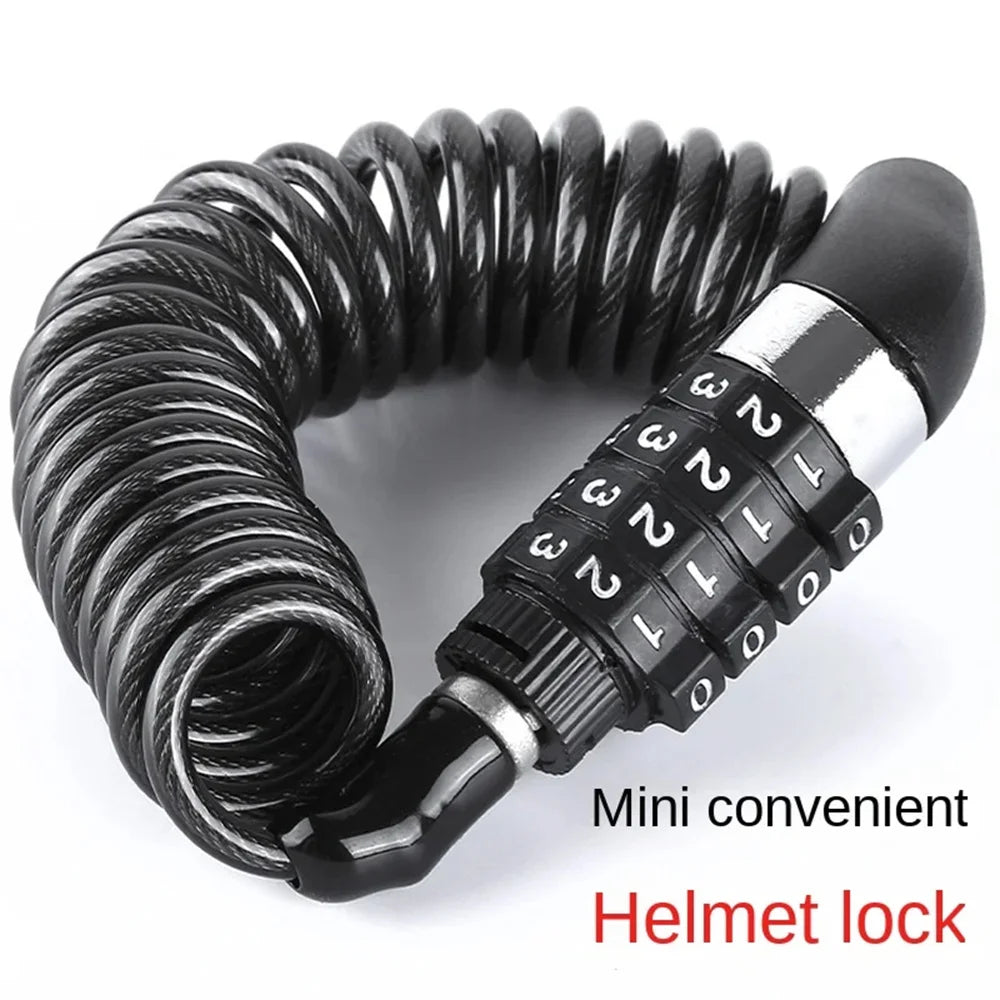 Bicycle Lock Steel Wire Chain Lock Mountain Bike Motorcycle Anti-theft Code Steel Wire Rope Lock Luggage Lock Helmet Lock Main image