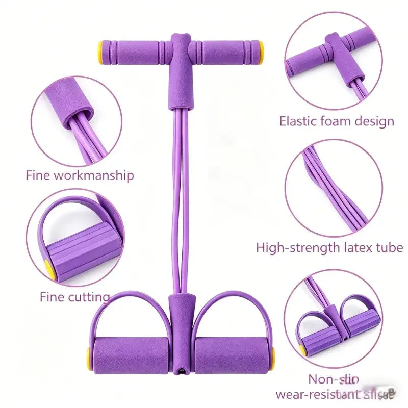 1pcs Multifunctional Yoga Pedal Resistance Band, Home Workout Equipment, Abdominal Exercise Auxiliary Equipment, Pilates Tension Rope, Suitable for Home Exercise Yoga Training，Home Gym Equipment for Full Body Strength for Abdomen/Waist/Arm/Leg Training an