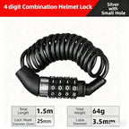 Anti-Theft 4-Digit Combination Lock Steel Cable Chain Bicycle Security Accessory with Password Protection Bike Safety