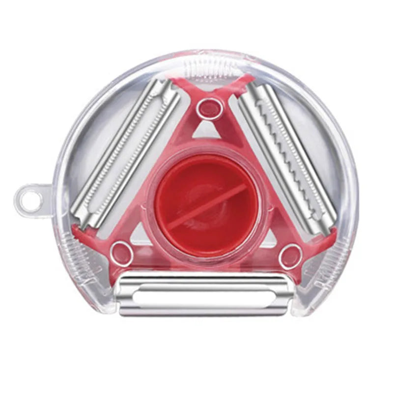 1/3PCS 3in1 Magic Trio Peeler Set Slicer Shredder Peeler Julienne Cutter Multi Peel Blade Zesters Grater Kitchen Tool Accessorie